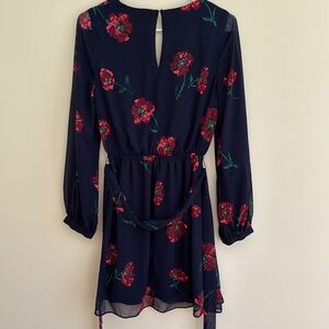 Express Navy Floral Dress